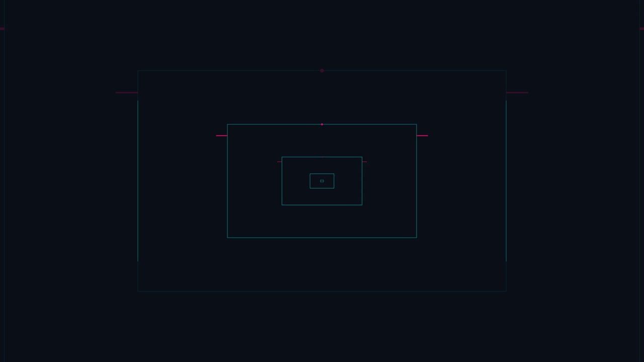 Abstract Digital Tunnel Animation with Pulsing Geometric Frames
