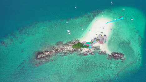 drone shot koh khai nai island topdown thailand