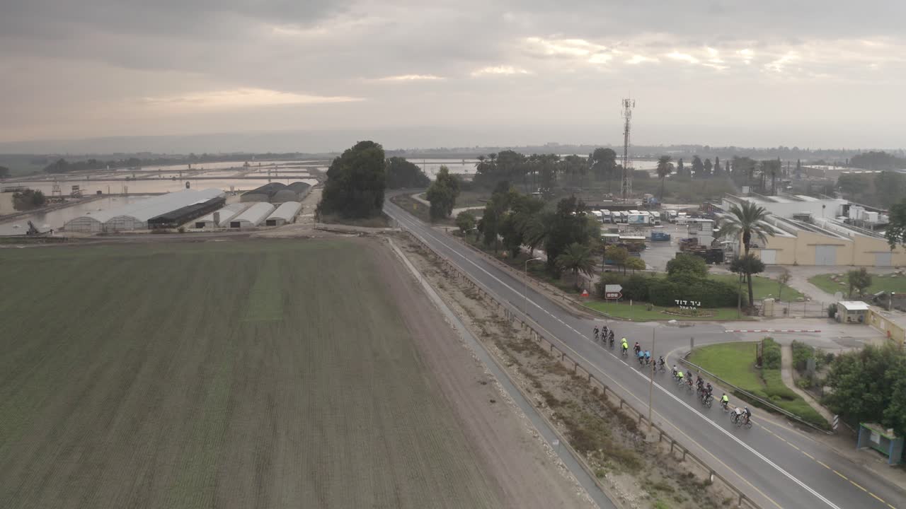Cyclists on a Road in Rural Israel