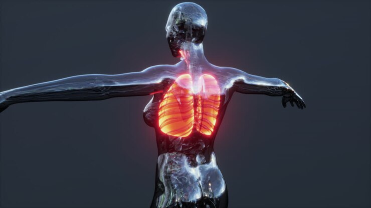 Coronavirus covid-19 infection in the lungs
