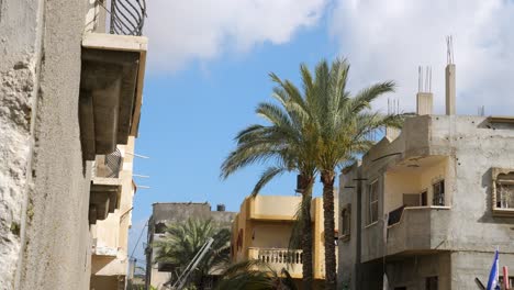la atmósfera de la ciudad de rafah en la orilla oeste de gaza, palestina