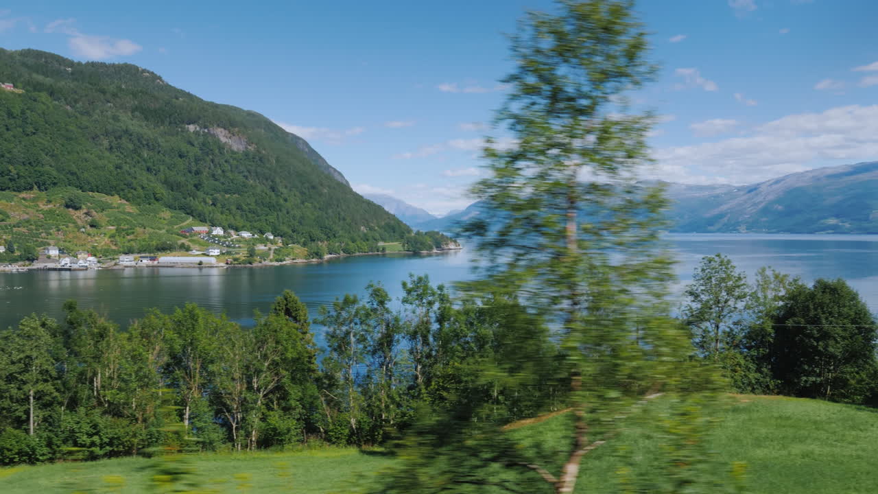 The Majestic Fjords Of Norway The View From The Car Window 4k Video