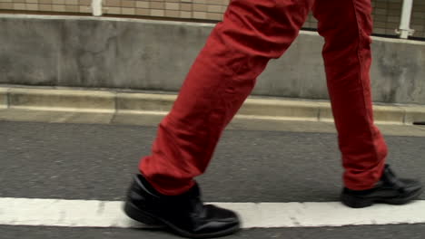 man walking in a hurry