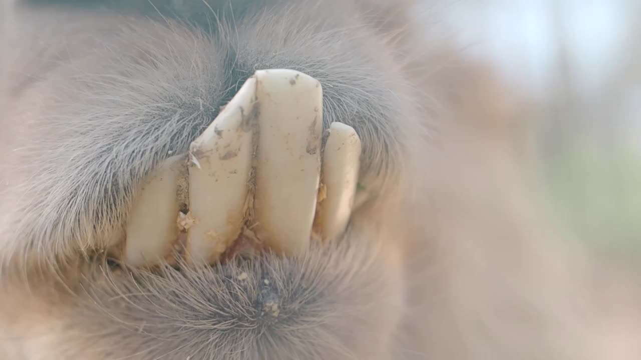 Close-up of animal teeth