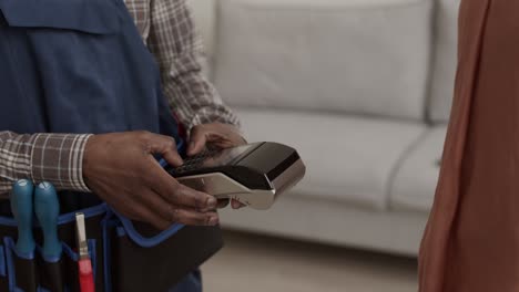 contactless payment for carpentry services