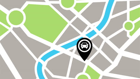 mapa con animación de la ubicación del pin