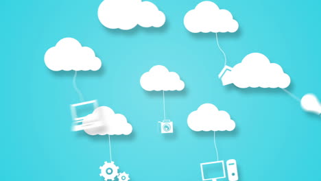 cloud computing concept with apps