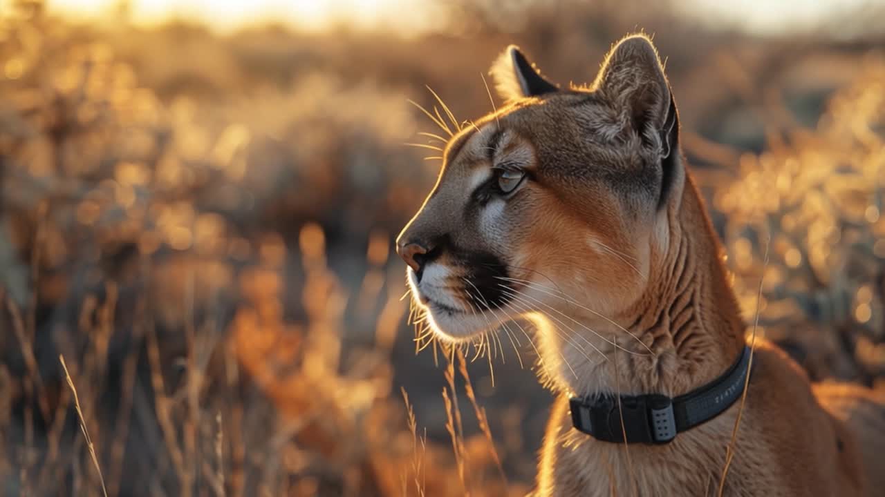Cougar Portrait at Sunset