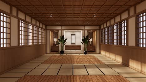 room japanese - zen style,minimal designs. 3d rendering