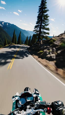 motorcycle adventure on a mountain road