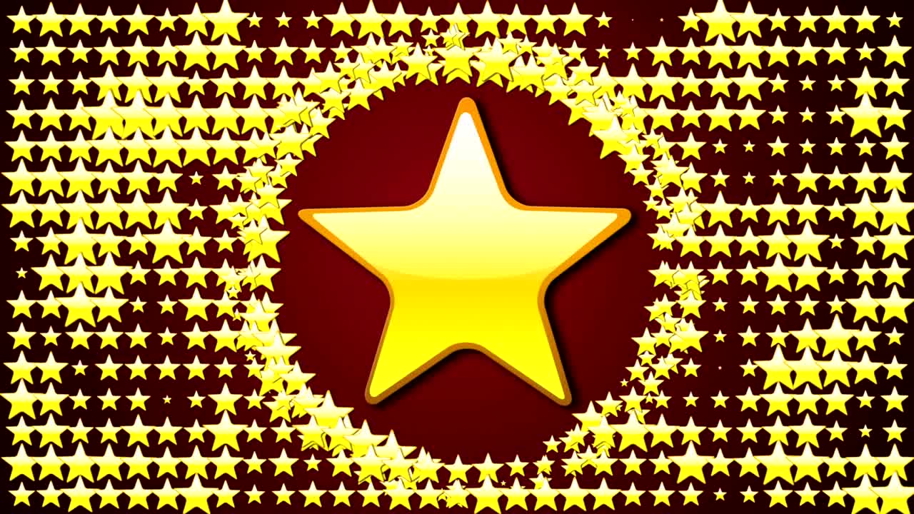 노란색 별, 애니메이션, 렌더링, 배경, 루프