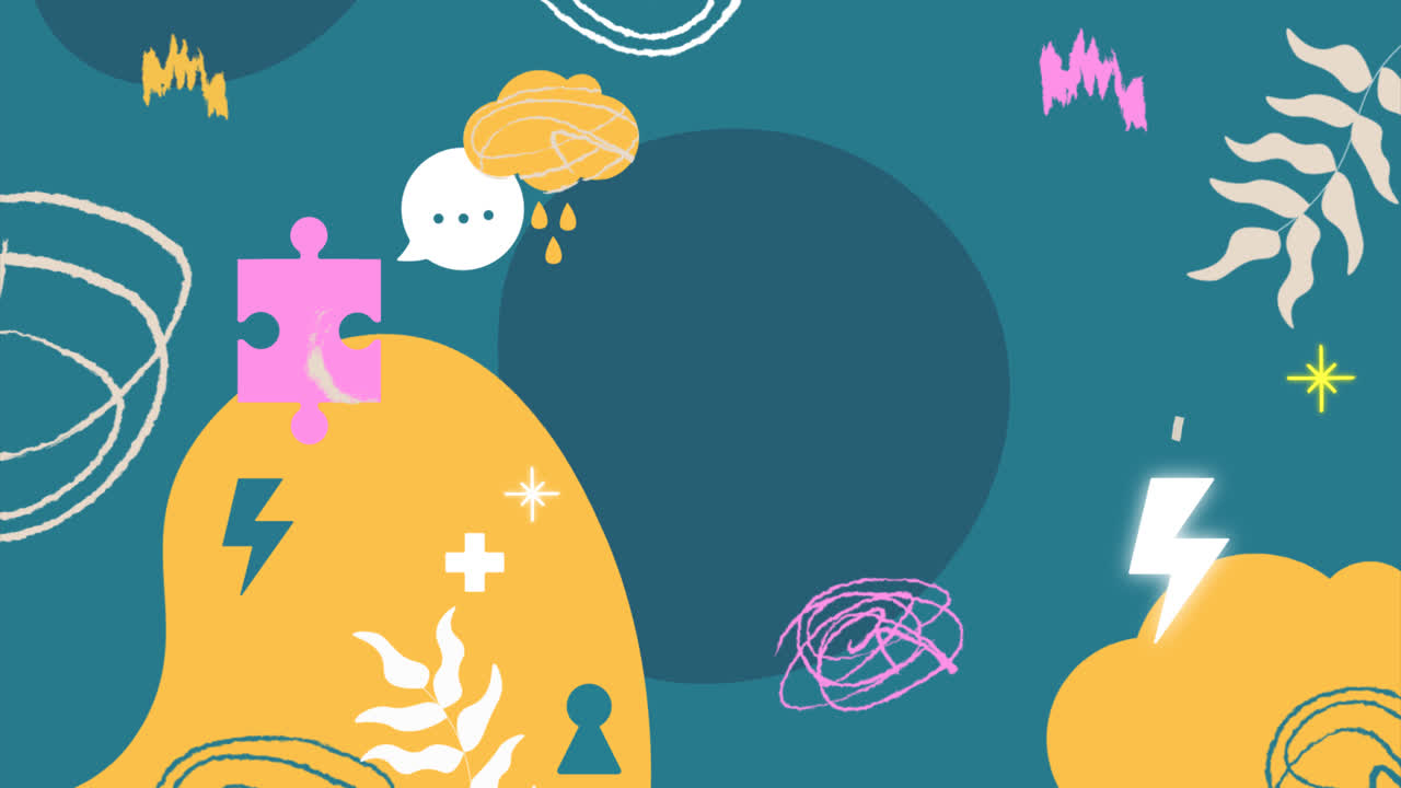 정신 건강에 대한 모션 그래픽 소셜 미디어 커버 템플릿