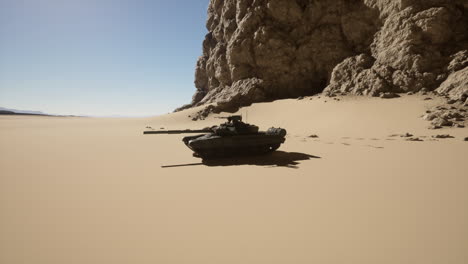 a tank in the desert