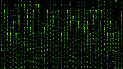 Animation-of-green-lights-and-binary-data-processing-on-black-background