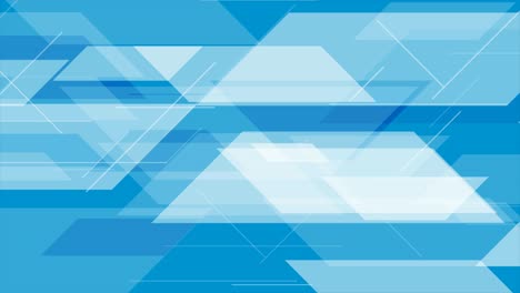 animación de video abstracto geométrico de alta tecnología azul