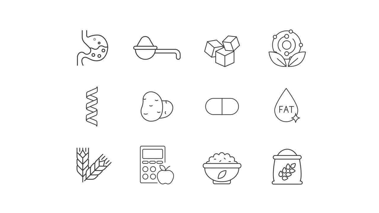 Food icons and symbols