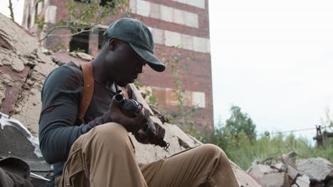 man holding a gun