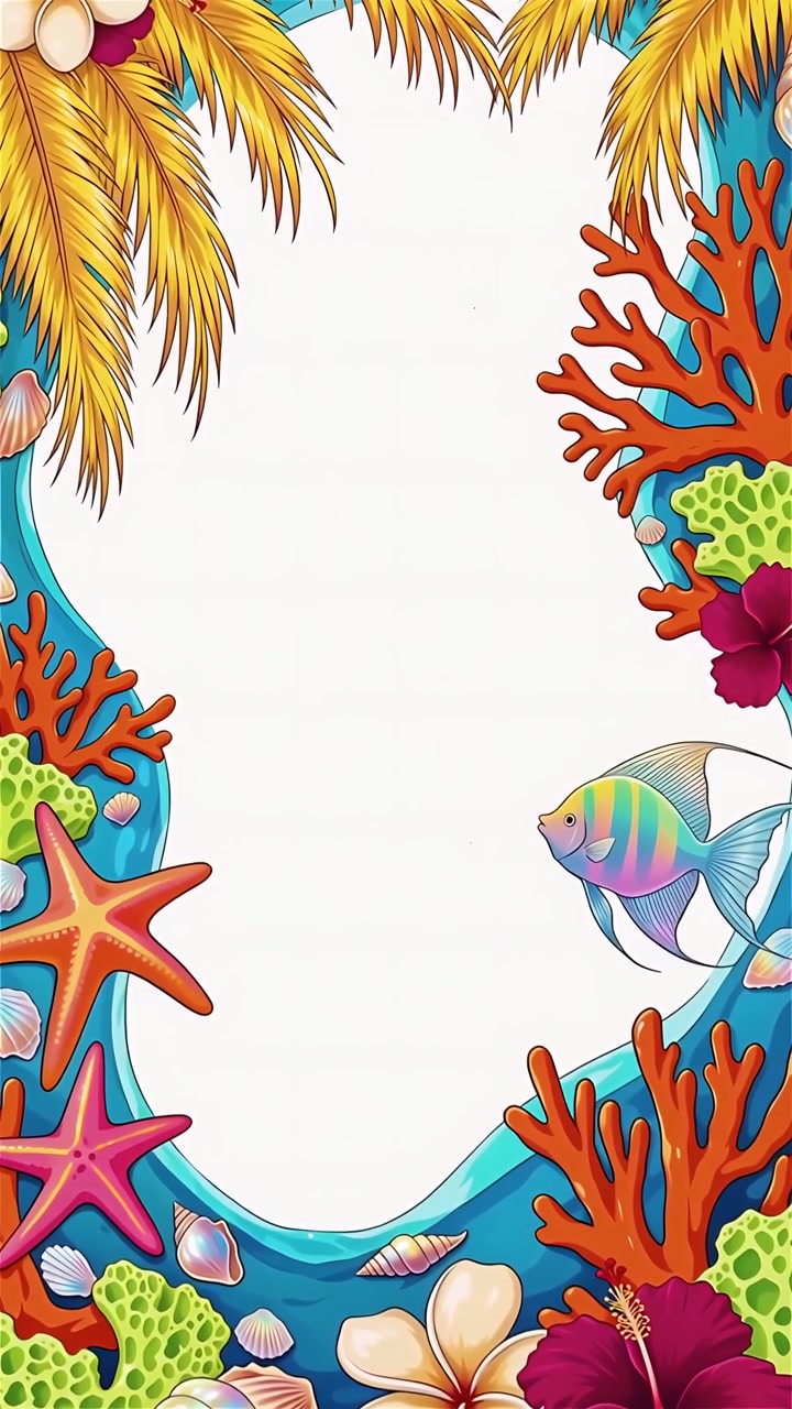 Tropical Summer Background Animation 4K