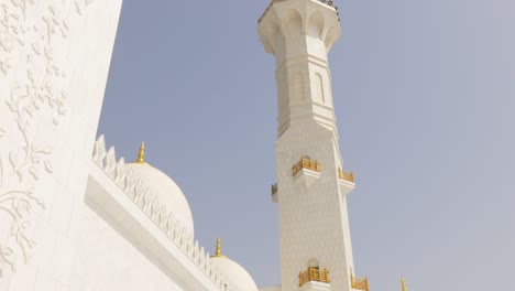 day light main mosque inside down to top view 4k