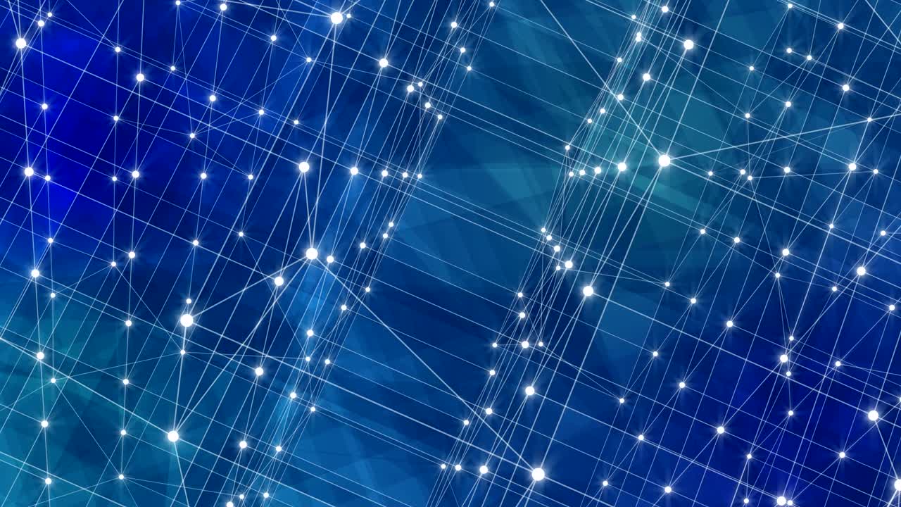 fondo de movimiento de bucle abstracto plexo dinámico tecnología futurista. renderizado en 3d