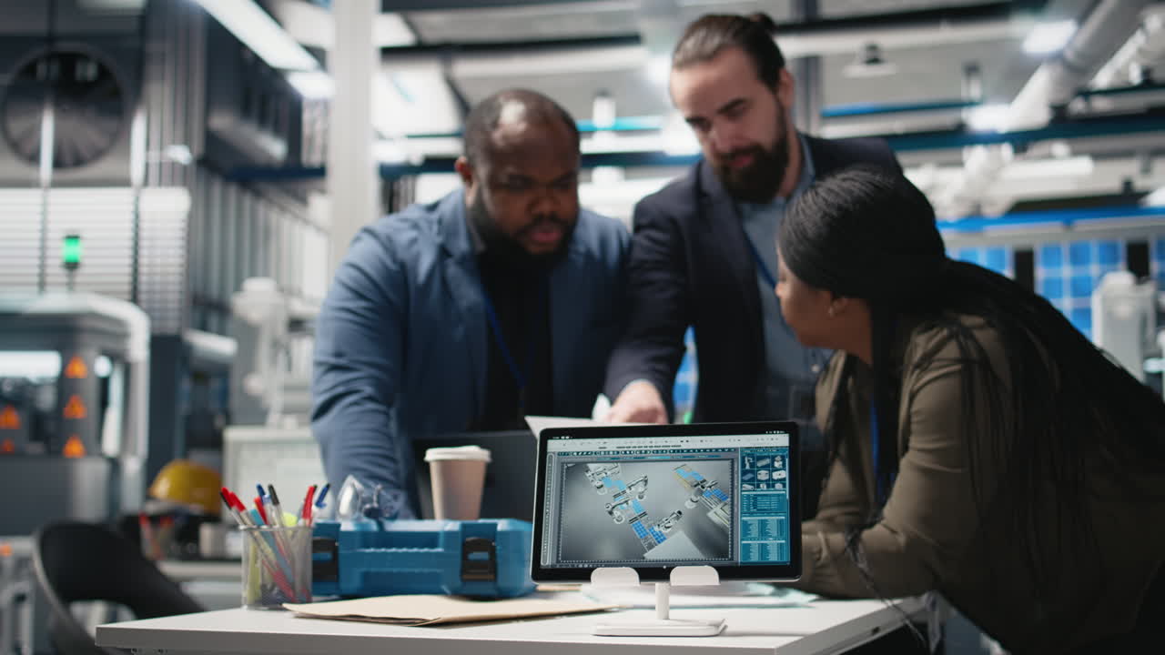 Engineers Discussing Technical Design