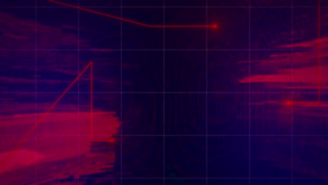 animación de senderos de luz brillante que se mueven sobre un fondo rojo