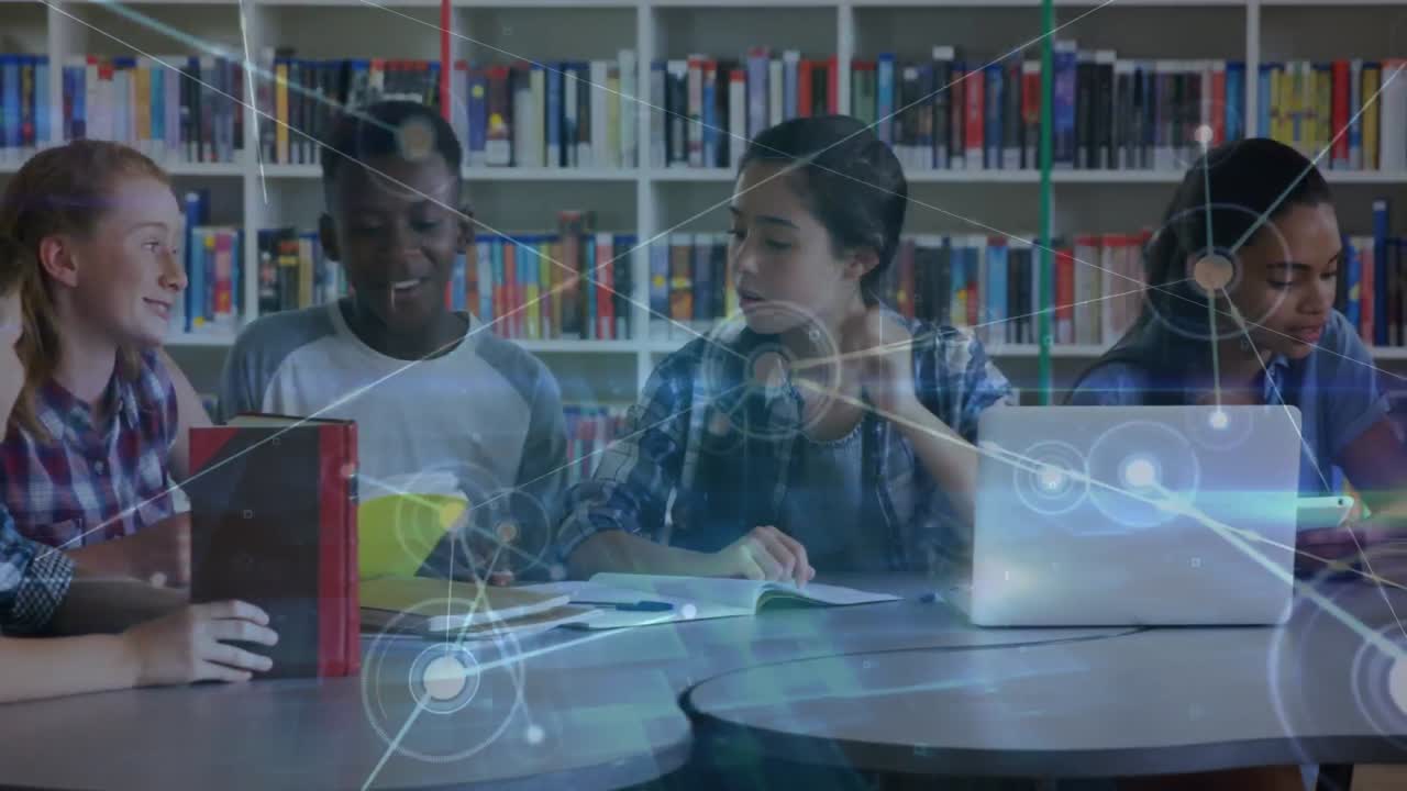 animación de la red de conexiones en un grupo diverso de estudiantes