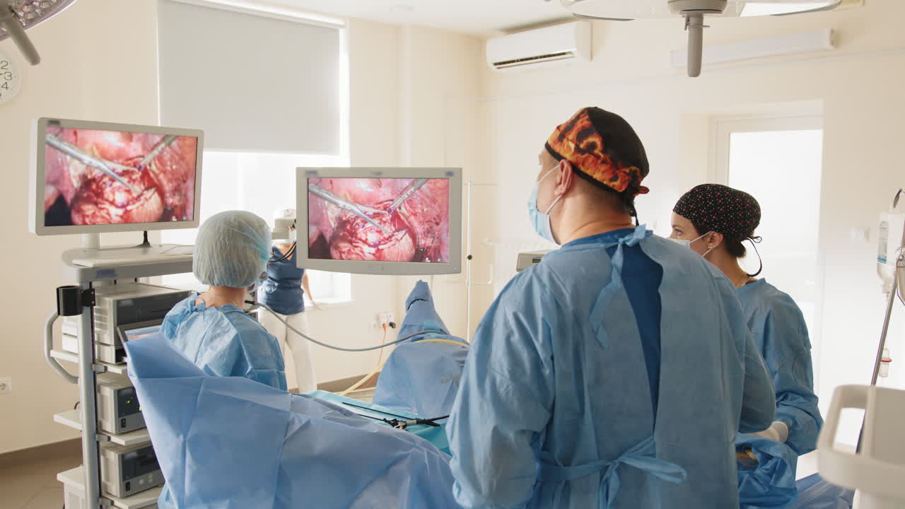 진행 중인 laparoscopic 수술