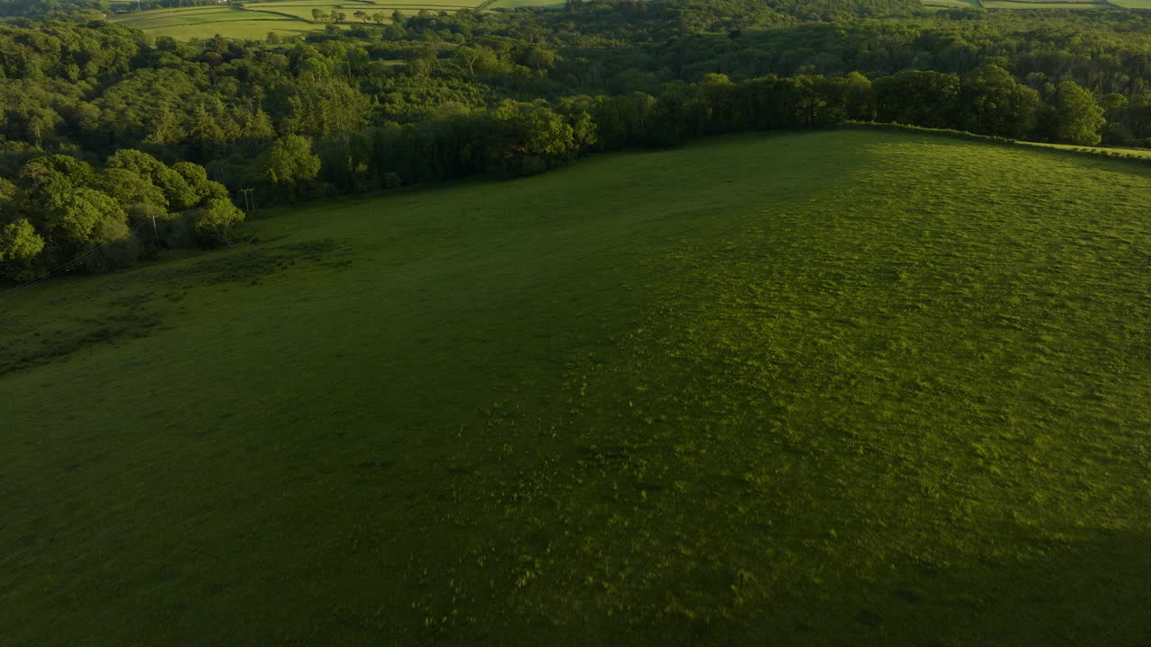 Vistas aéreas de la campiña inglesa rural