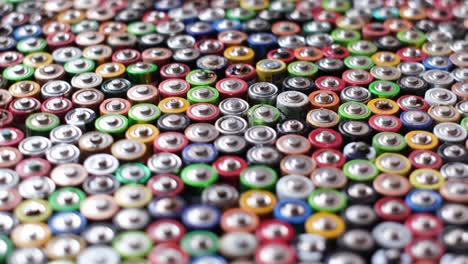 lots of old used batteries lots of old used batteries different types of batteries and batterie used batteries for recycling high quality footage