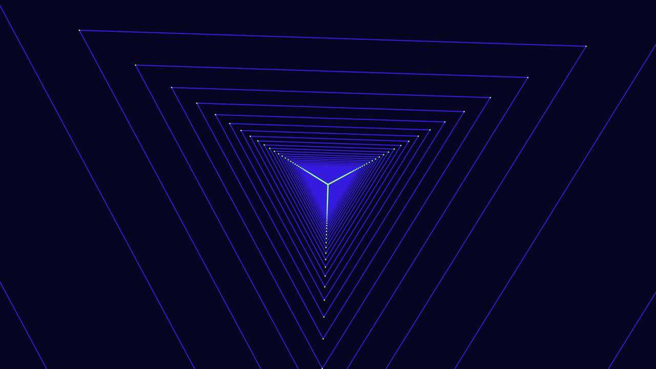 Abstract blue triangle composition intriguing geometry and use of lines