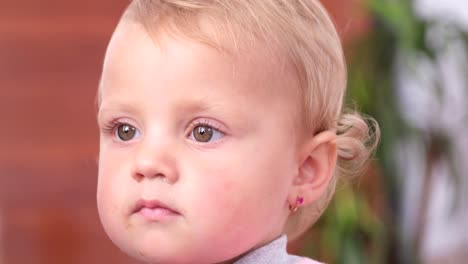 Close-up portrait of a toddler