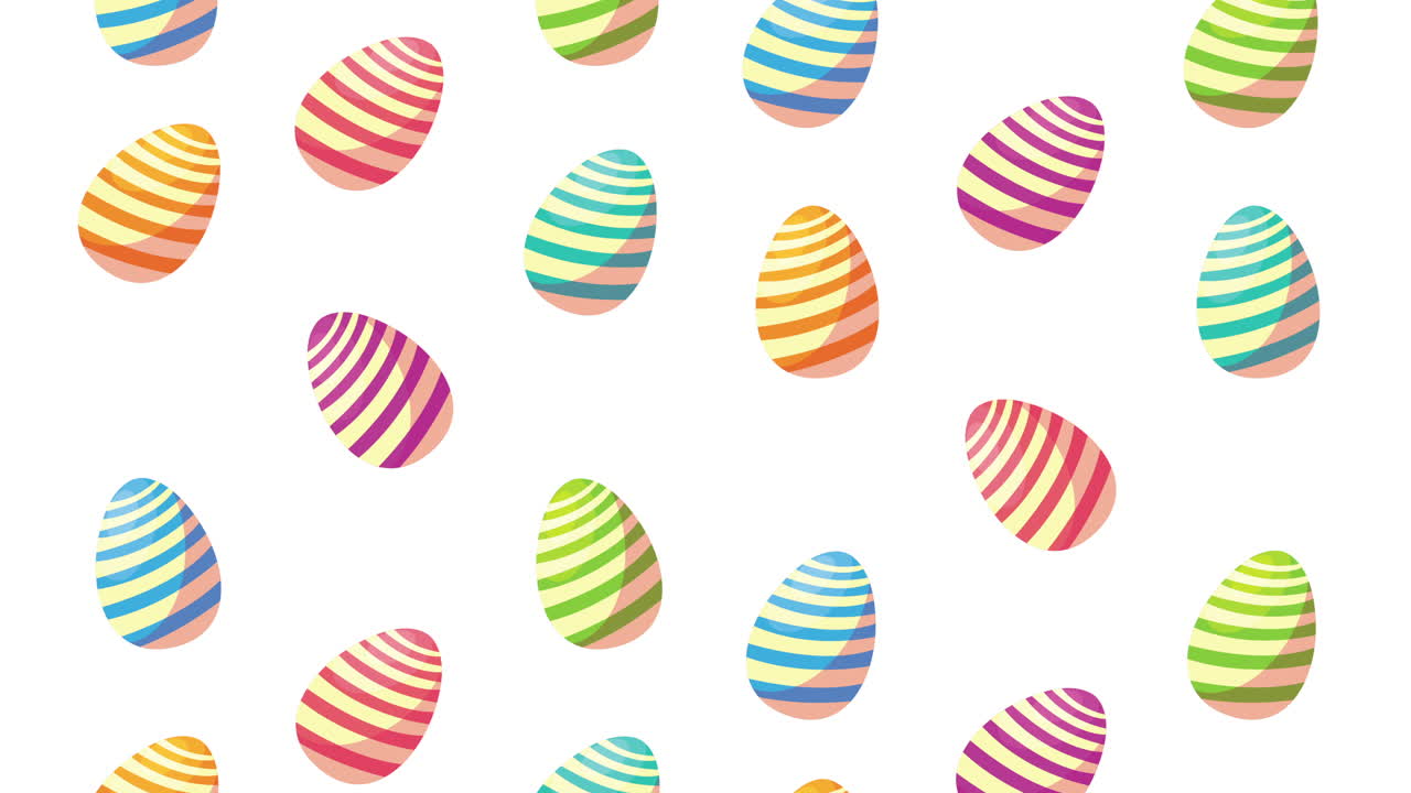 happy easter card with eggs painted pattern