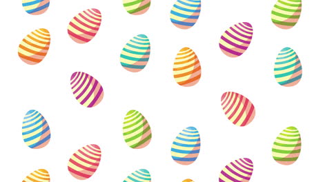 happy easter card with eggs painted pattern