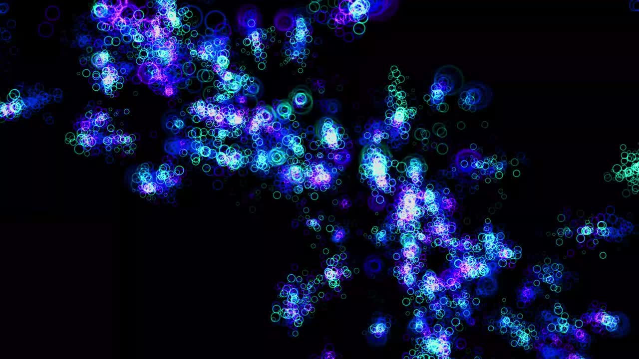 반지 모양 입자 애니메이션 모션 그래픽