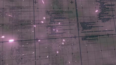 Animation-Der-Datenverarbeitung-über-Violetten-Lichtern-Im-Hintergrund