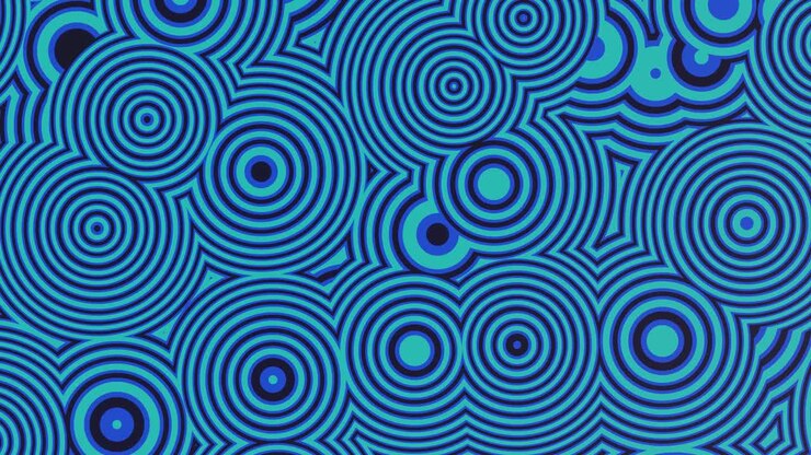 Abstract blue circles animated background