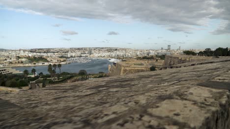 Harbour-in-Valletta-City-on-Sunny-Day-During-Winter-in-Malta