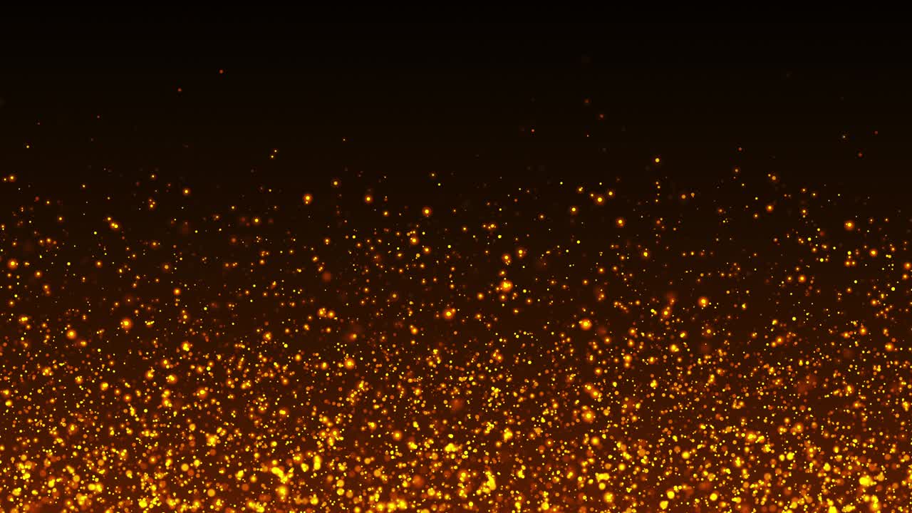 Particelle d'oro scintillanti in movimento, animazione di sfondo astratta - Video 4K