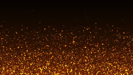 partículas de oro en movimiento brillantes, animación de fondo abstracta - video 4k