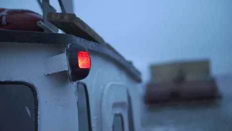 boat with red navigation light