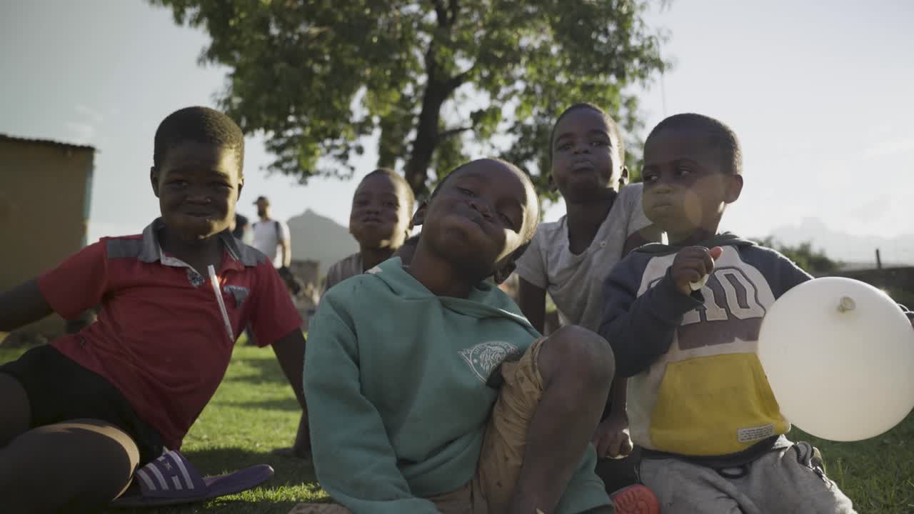 Group of children playing outdoors