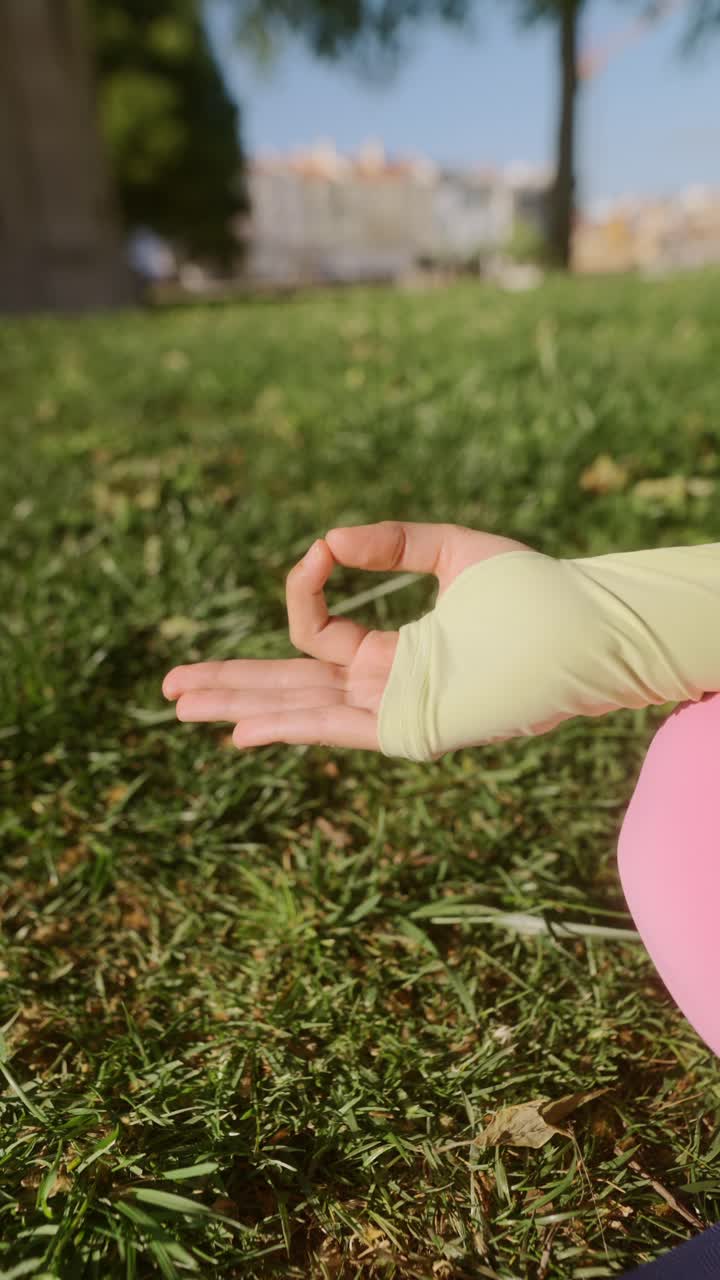 Yoga Meditation in a Park