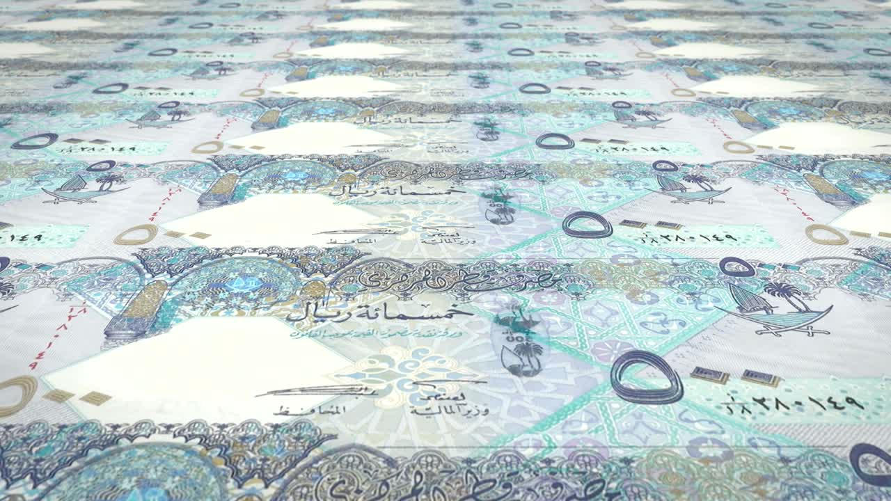 500 카타르 리알의 지폐, 현금, 루프