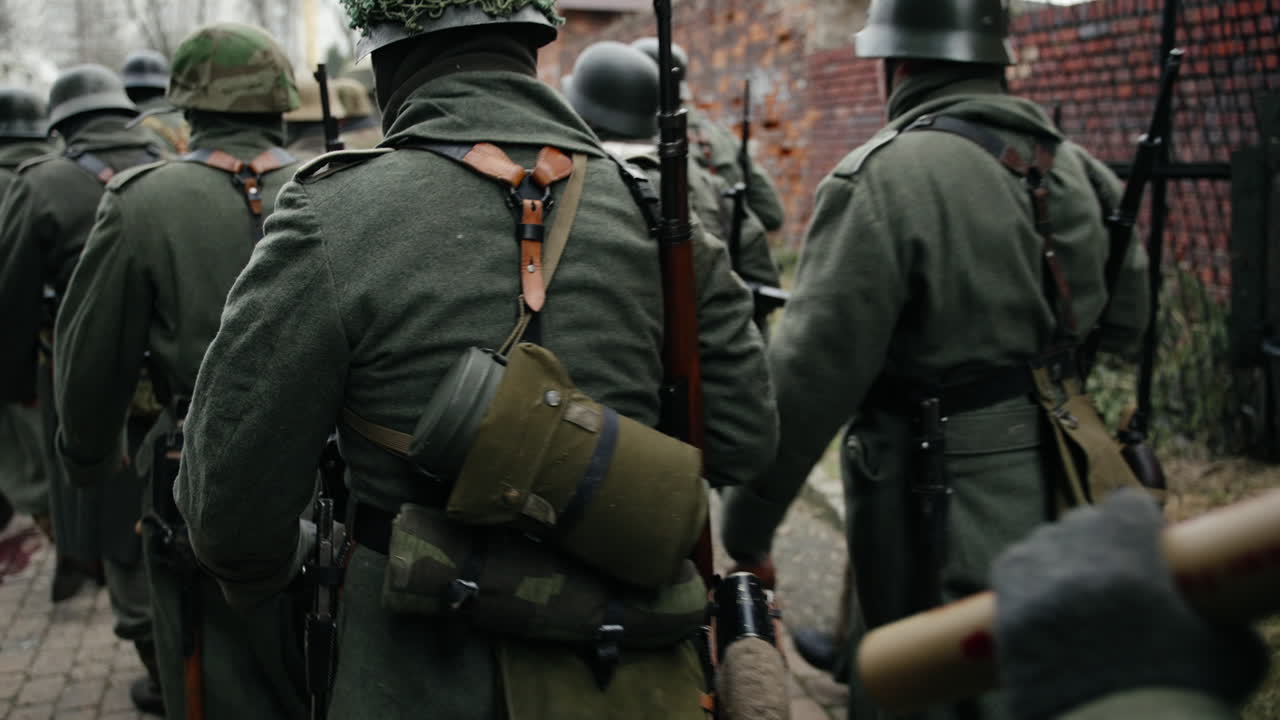 German Soldiers Marching - World War II