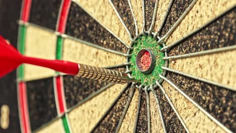 Three-darts-hit-the-target-of-a-dart-board