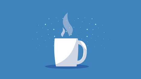hot drink in a white mug
