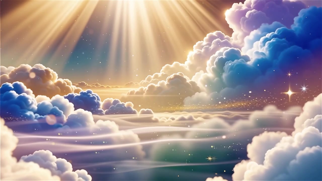 Christian Heavenly Light Worship Background