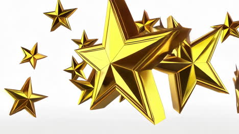 golden stars on white background