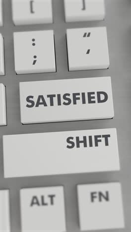 satisfied button pressing on keyboard vertical video